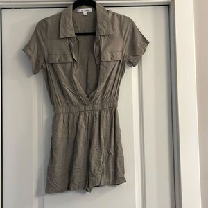 Olive green shorts romper size small